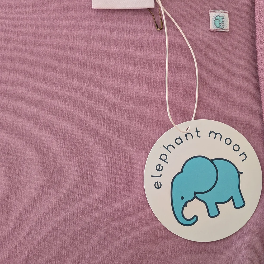 Elephant Moon Baby Purple Blanket 2 Pieces, 95% Organic Cotton - Picture 3 of 3